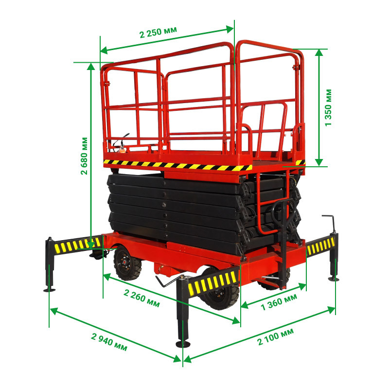 3 - Ножничный подъемник PROLIFT PF1405 (PROLIFT SJY0.5-12) AC/DC