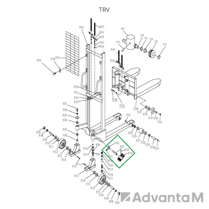 Тормозной механизм в сборе для TRV  - 1