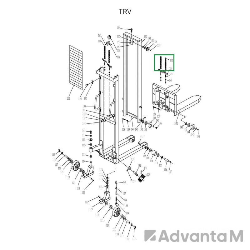 Цепь гидроузла  для TRV1025  - 1